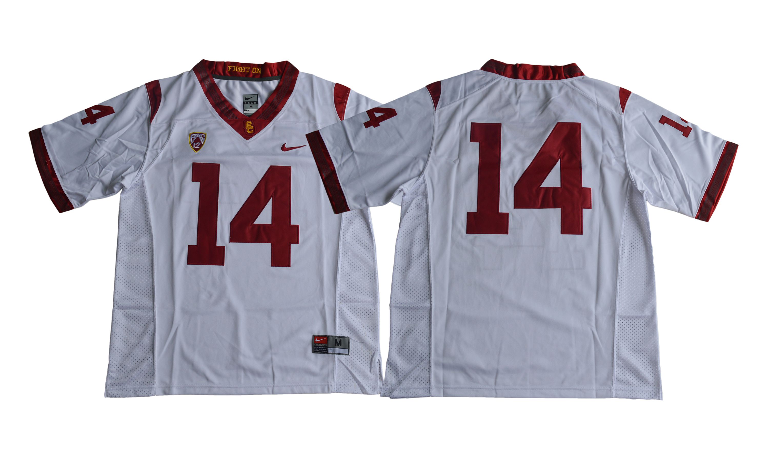 Men NCAA 2017 USC Trojans #14 Sam Darnold white jersey